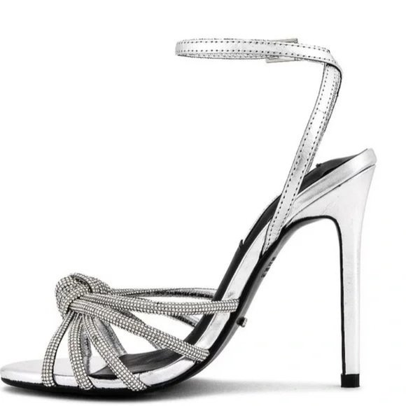 Tony Bianco Kyla Sandal in Silver Foil - Picture 3 of 9